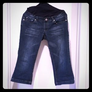 Lilac maternity Capri jeans